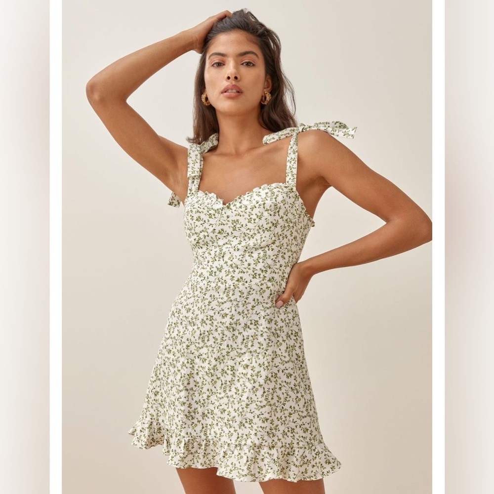 Reformation Desiree linen mini dress